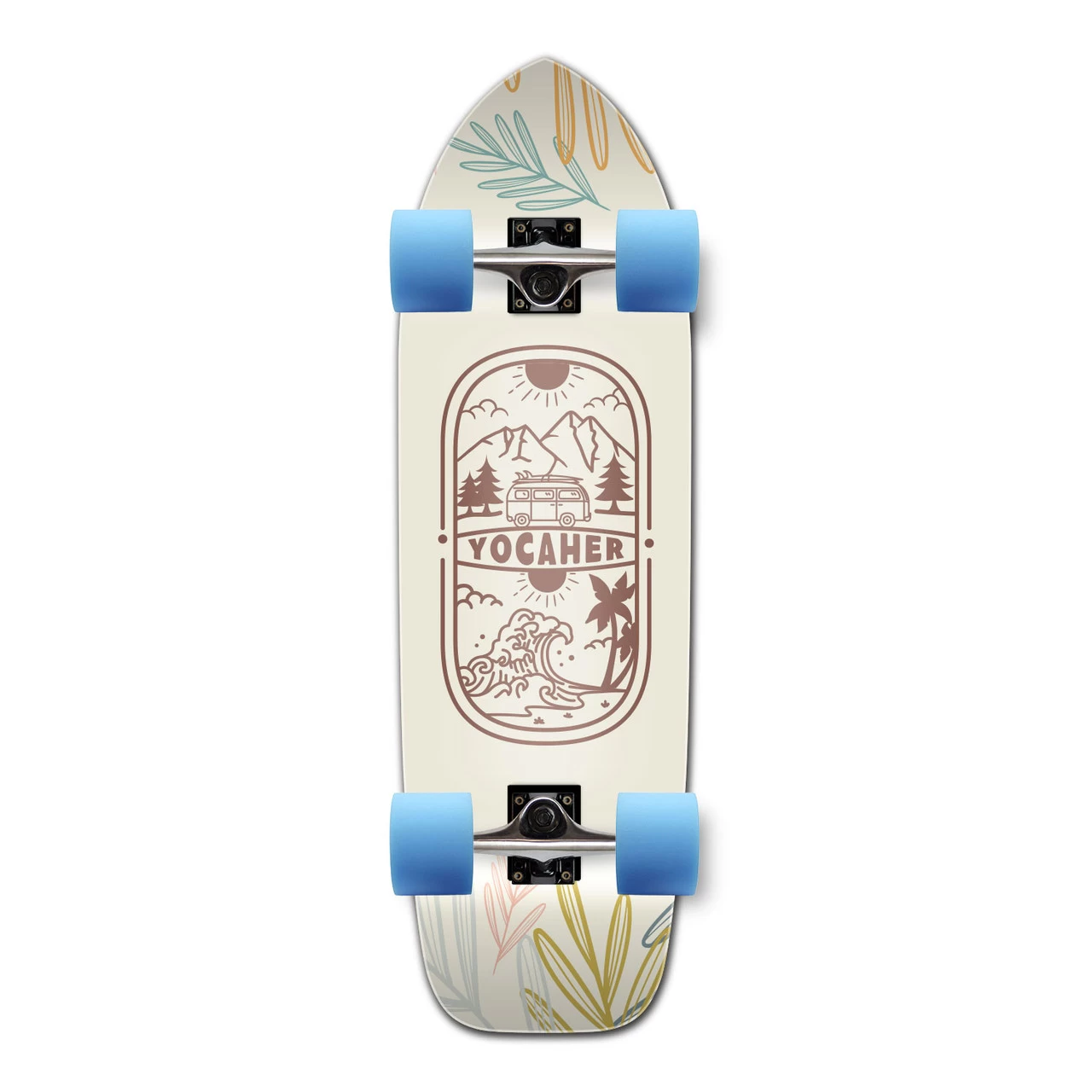 YOCAHER Old School Longboard Complete - Adventure Colored 1 YOCAHER Old School Longboard Complete - Adventure Colored