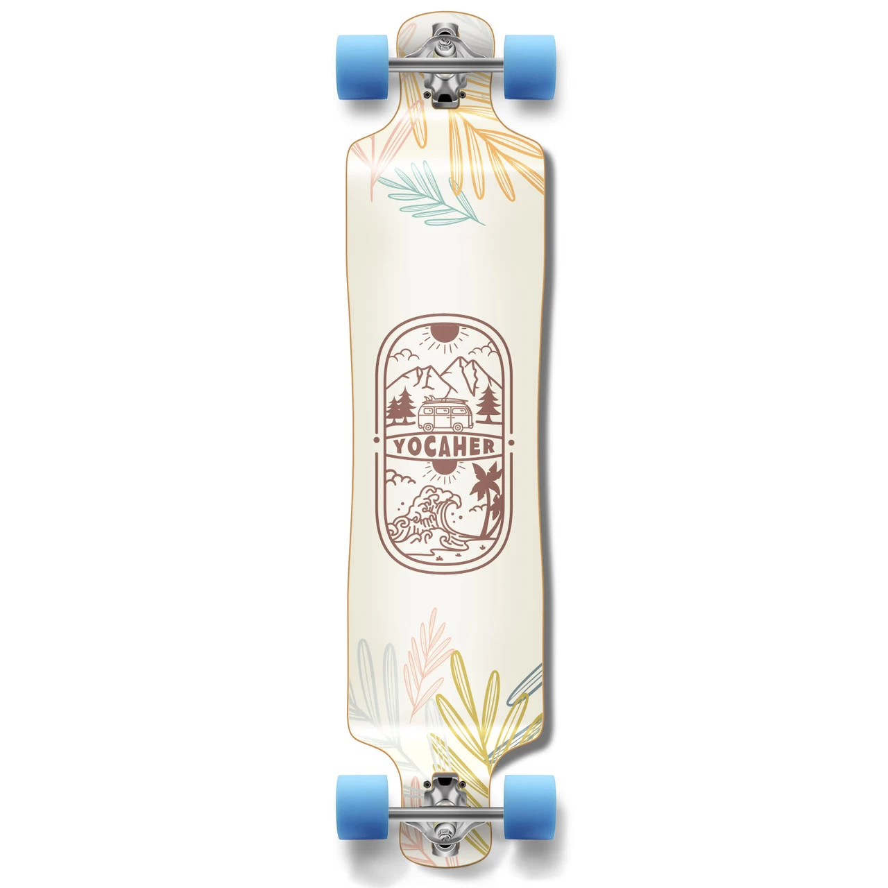 YOCAHER Lowrider Longboard Complete - Adventure Colored 1 YOCAHER Lowrider Longboard Complete - Adventure Colored