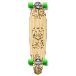 YOCAHER Kicktail Longboard Complete - Adventure Natural