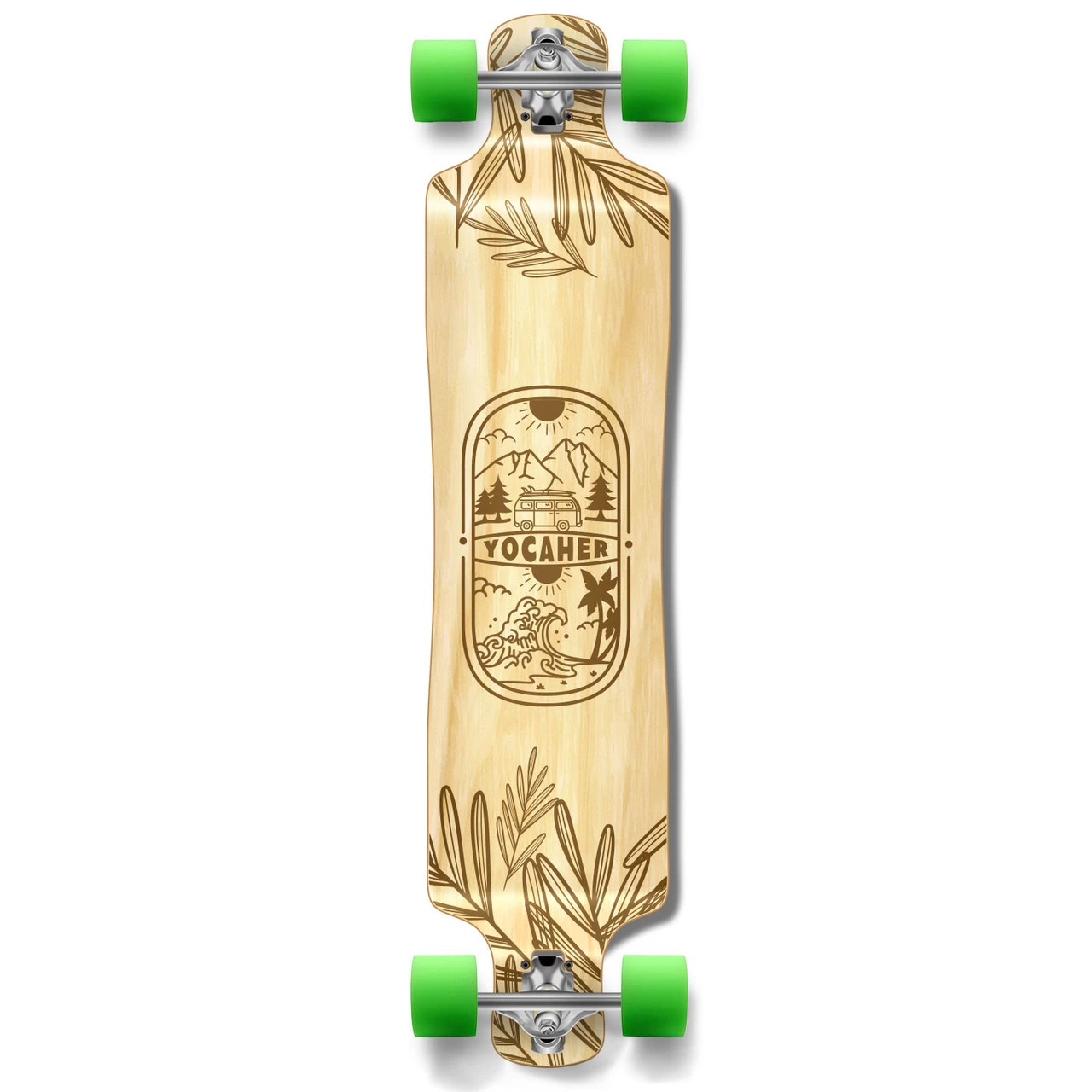 YOCAHER Lowrider Longboard Complete - Adventure Natural 1 YOCAHER Lowrider Longboard Complete - Adventure Natural