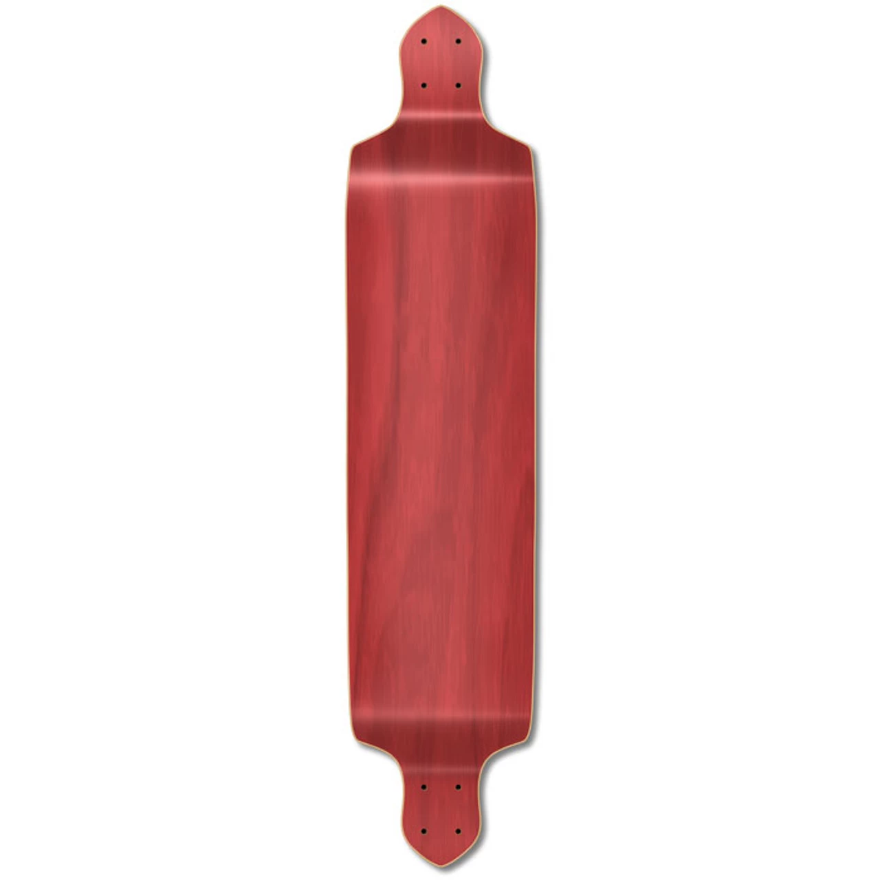 YOCAHER Drop Down Blank Longboard Deck - Stained Red 1 YOCAHER Drop Down Blank Longboard Deck - Stained Red
