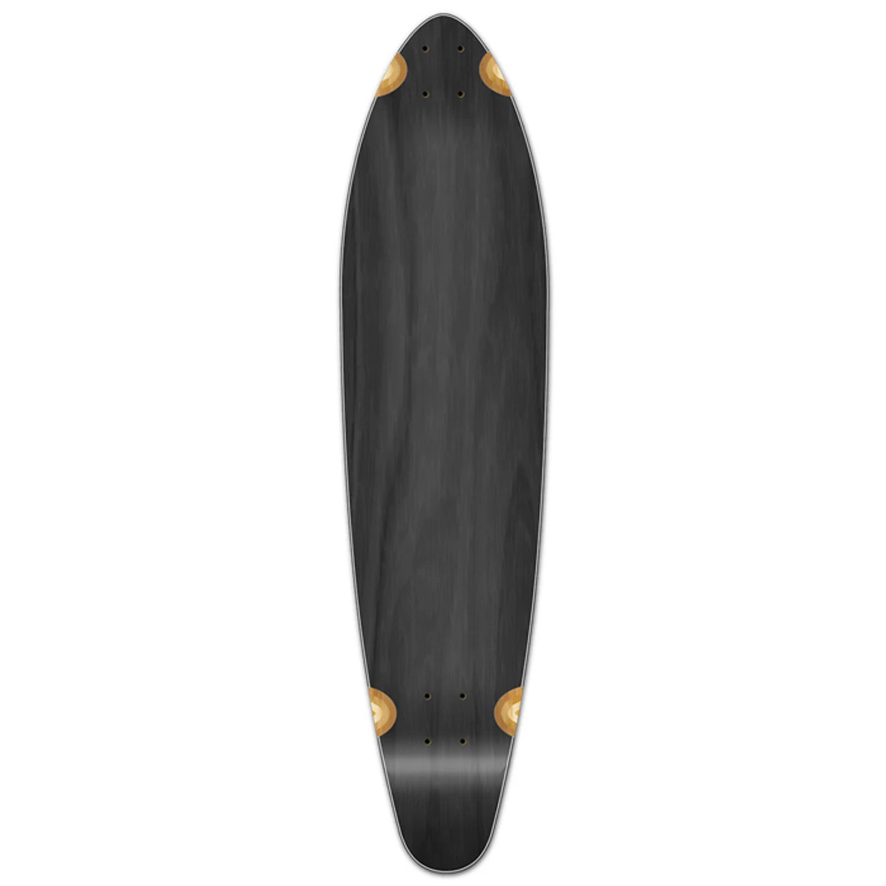 Kicktail Blank Longboard Deck - Stained Black 1 Kicktail Blank Longboard Deck - Stained Black