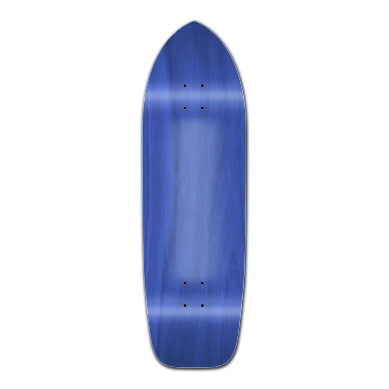 Old School Blank Longboard Deck - Stained Blue 1 Old School Blank Longboard Deck - Stained Blue
