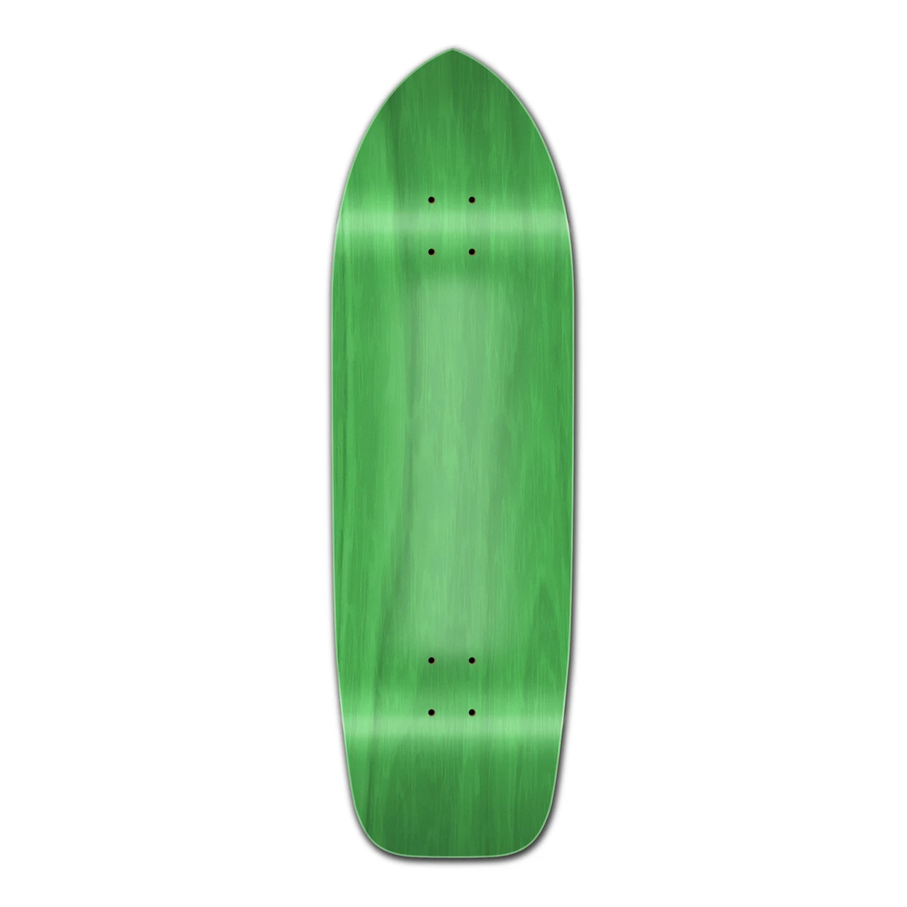 Old School Blank Longboard Deck - Stained Green 1 Old School Blank Longboard Deck - Stained Green