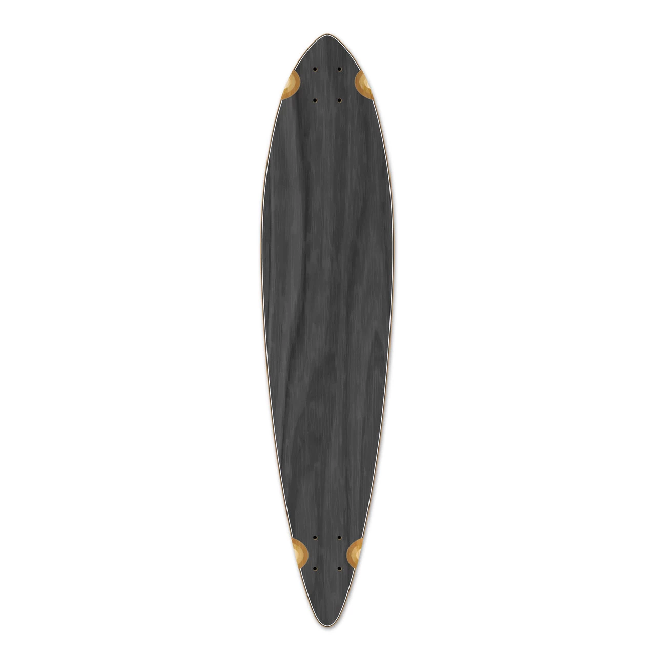 Pintail Blank Longboard Deck - Stained Black 1 Pintail Blank Longboard Deck - Stained Black