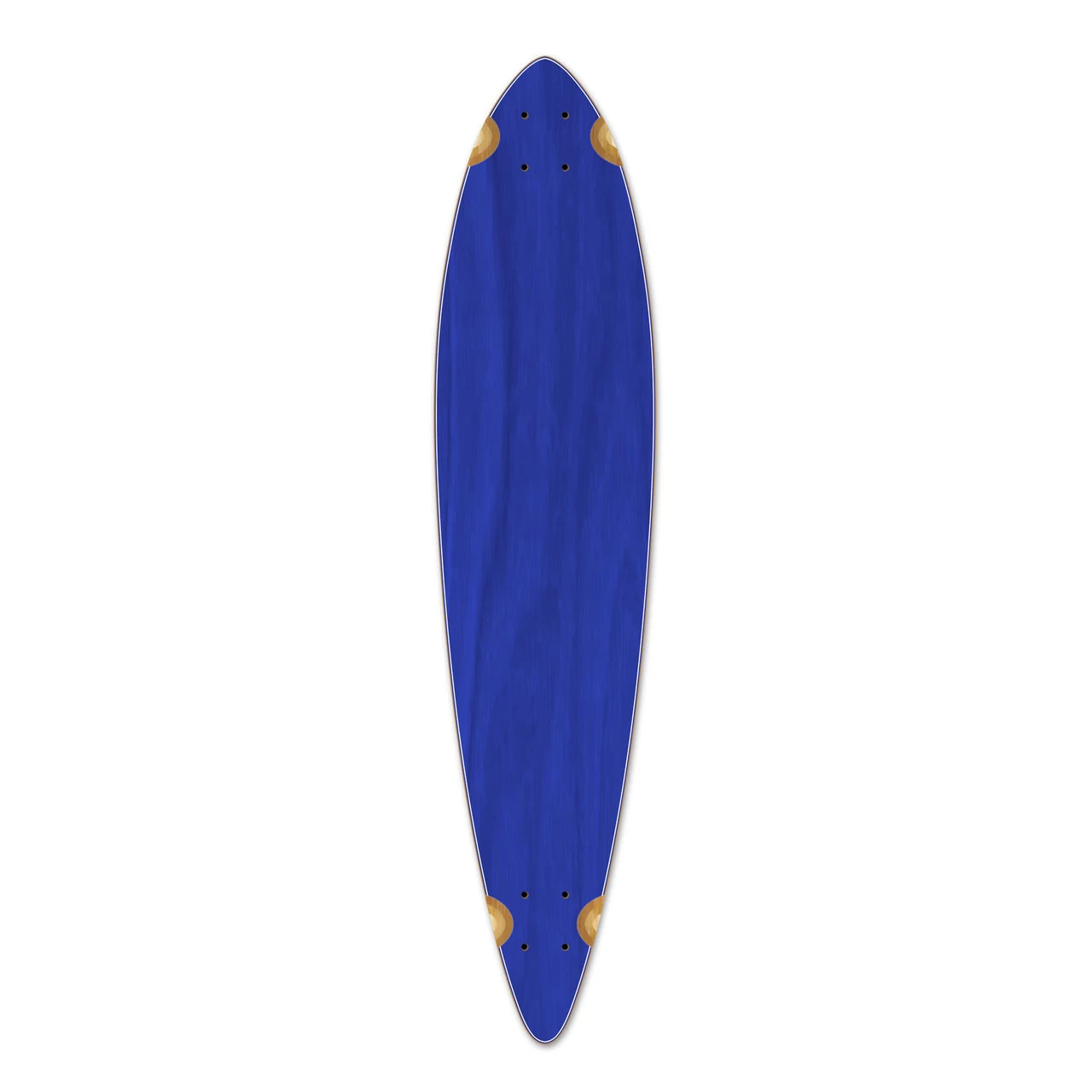 Pintail Blank Longboard Deck - Stained Blue 1 Pintail Blank Longboard Deck - Stained Blue