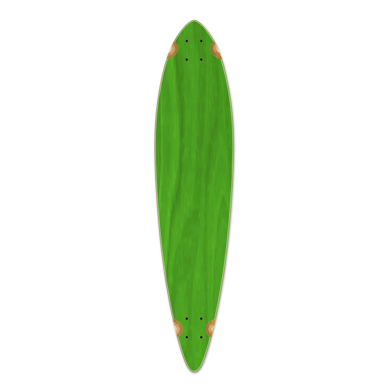 Pintail Blank Longboard Deck - Stained Green 1 Pintail Blank Longboard Deck - Stained Green