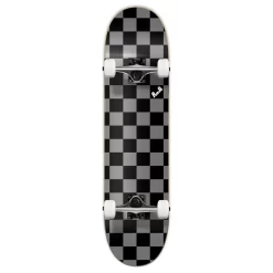 Yocaher Graphic Complete 7.75" Skateboard - Checker Silver