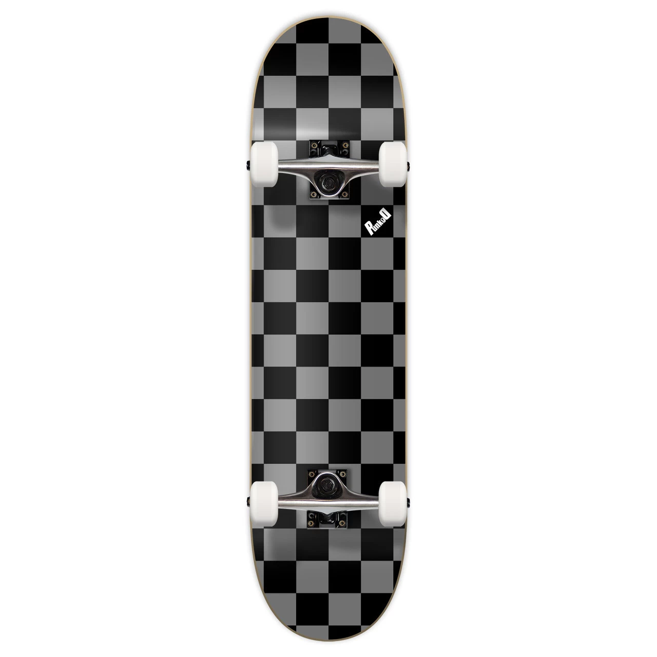 Yocaher Graphic Complete 7.75" Skateboard - Checker Silver 1 Yocaher Graphic Complete 7.75" Skateboard - Checker Silver