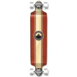 YOCAHER Drop Down Crest Burgundy Longboard Complete