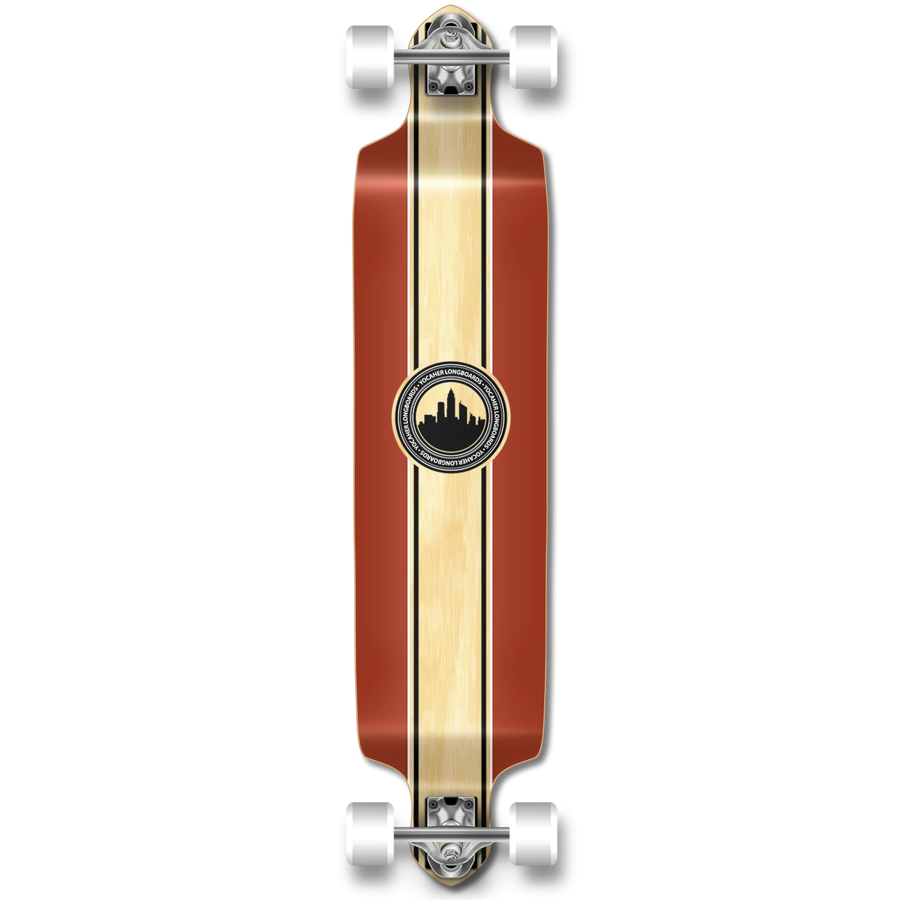 YOCAHER Drop Down Crest Burgundy Longboard Complete 1 YOCAHER Drop Down Crest Burgundy Longboard Complete