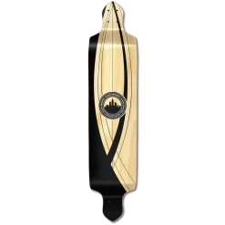 YOCAHER Drop Down Longboard Deck - Crest Onyx