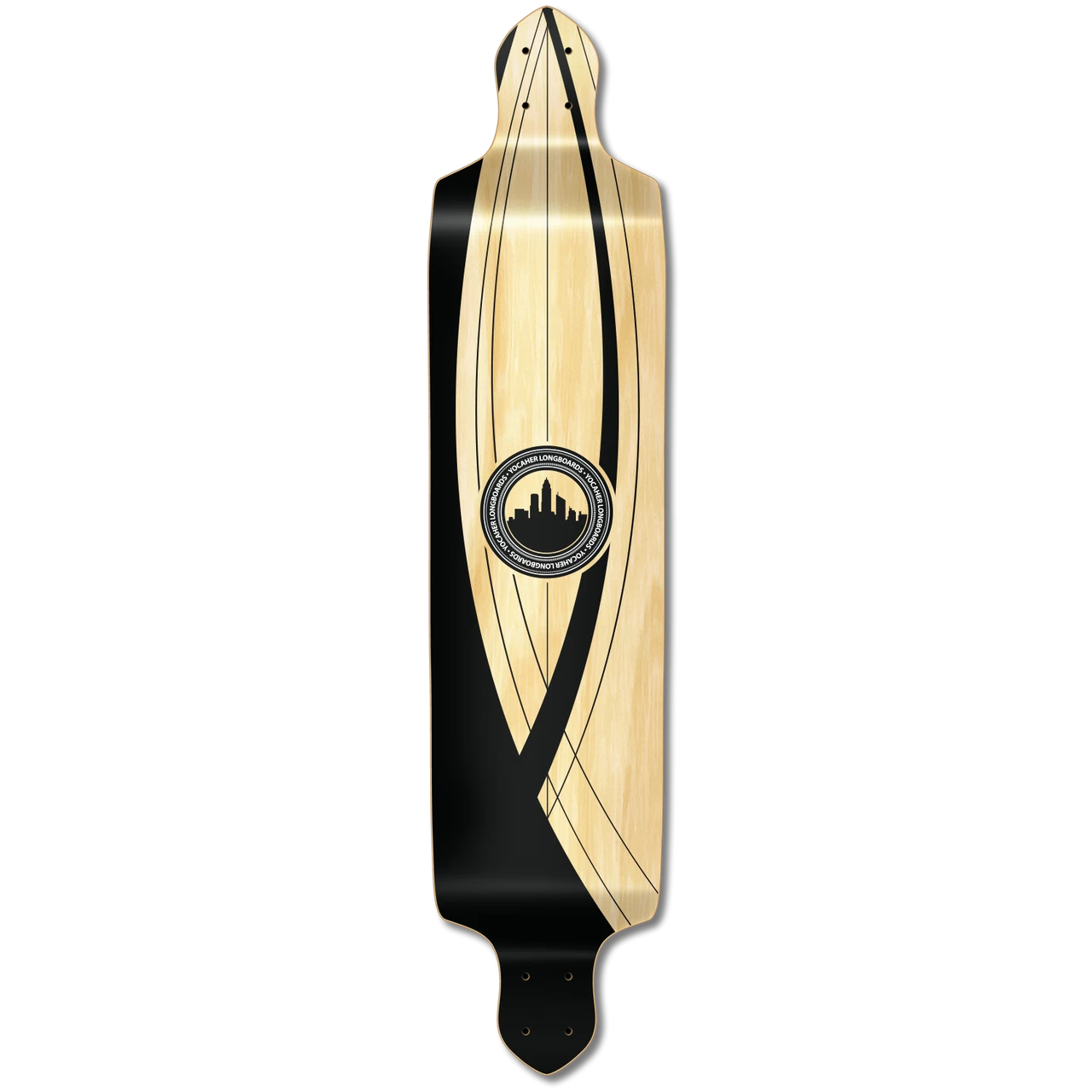 YOCAHER Drop Down Longboard Deck - Crest Onyx 1 YOCAHER Drop Down Longboard Deck - Crest Onyx