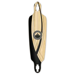 Drop Through Longboard Deck - Crest Onyx