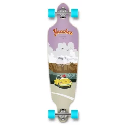 YOCAHER Drop Through Longboard Complete - VW Beetle Series - Yellow
