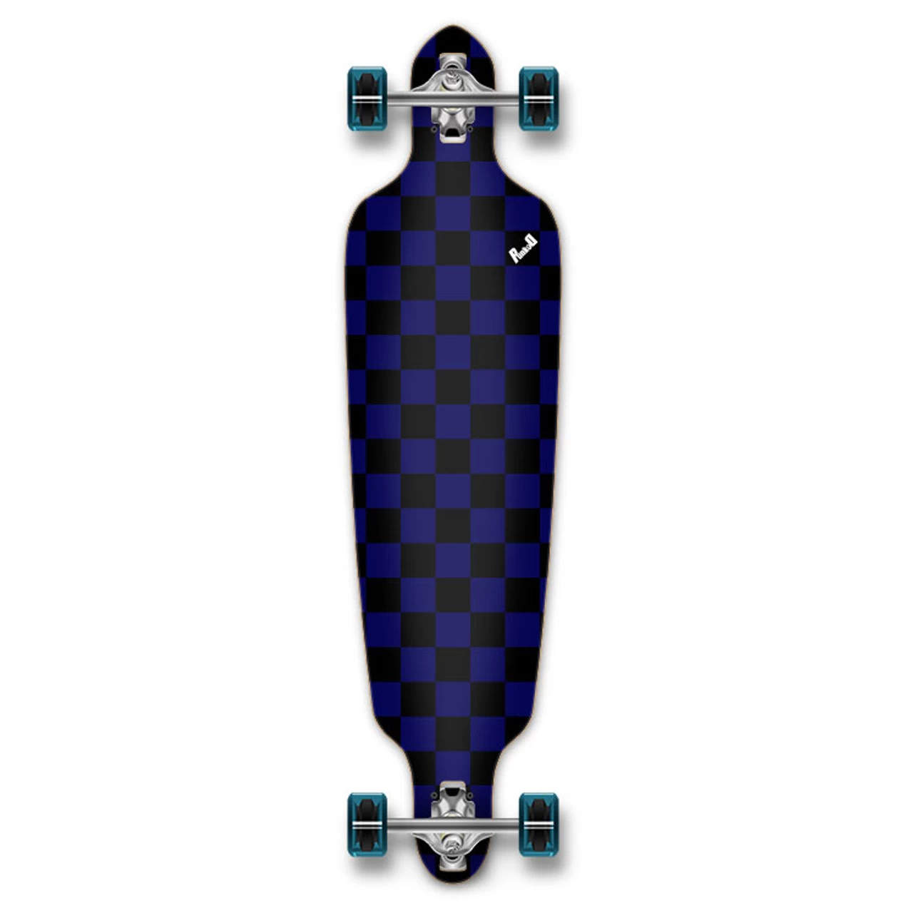 Drop Through Longboard Complete - Checker Blue 1 Drop Through Longboard Complete - Checker Blue