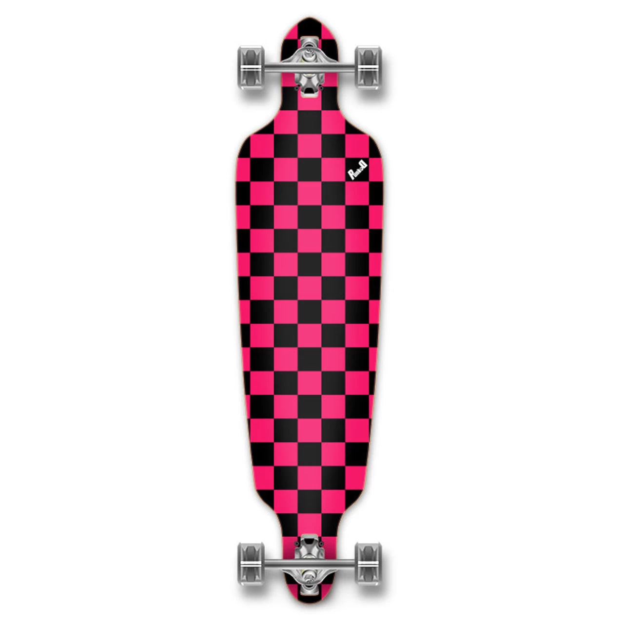 Drop Through Longboard Complete - Checker Pink 1 Drop Through Longboard Complete - Checker Pink