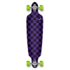 Drop Through Longboard Complete - Checker Purple