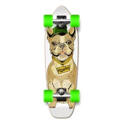 Yocaher Complete Mini Cruiser Skateboard Longboard - Cool Pup French Bulldog
