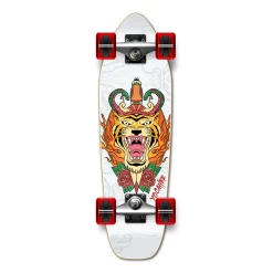 Yocaher Complete Mini Cruiser Skateboard Longboard - Flaming Tiger