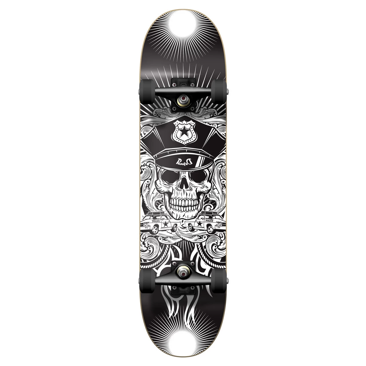 Yocaher Graphic Complete 7.75" Skateboard - Skull Cop 1 Yocaher Graphic Complete 7.75" Skateboard - Skull Cop