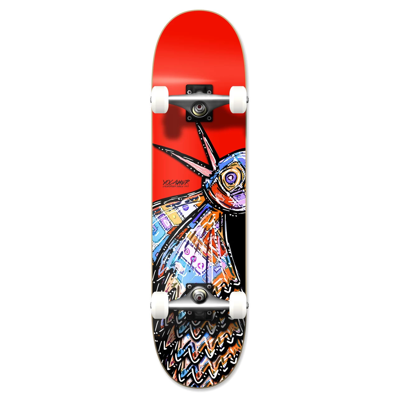 Yocaher Graphic Complete 7.75" Skateboard - The Bird Red 1 Yocaher Graphic Complete 7.75" Skateboard - The Bird Red