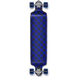 YOCAHER Drop Down Longboard Complete - Checker Blue