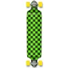 YOCAHER Drop Down Longboard Complete - Checker Green