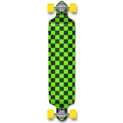 YOCAHER Drop Down Longboard Complete - Checker Green