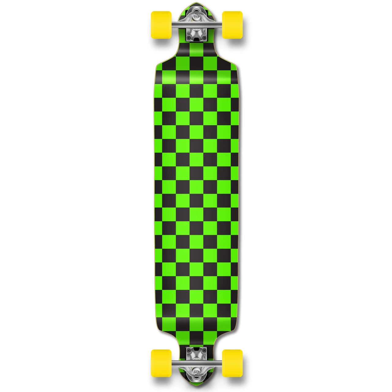 YOCAHER Drop Down Longboard Complete - Checker Green 1 YOCAHER Drop Down Longboard Complete - Checker Green