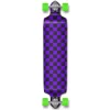 YOCAHER Drop Down Longboard Complete - Checker Purple