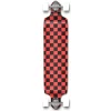 YOCAHER Drop Down Longboard Complete - Checker Orange