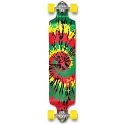 YOCAHER Drop Down Tiedye Rasta Longboard Complete