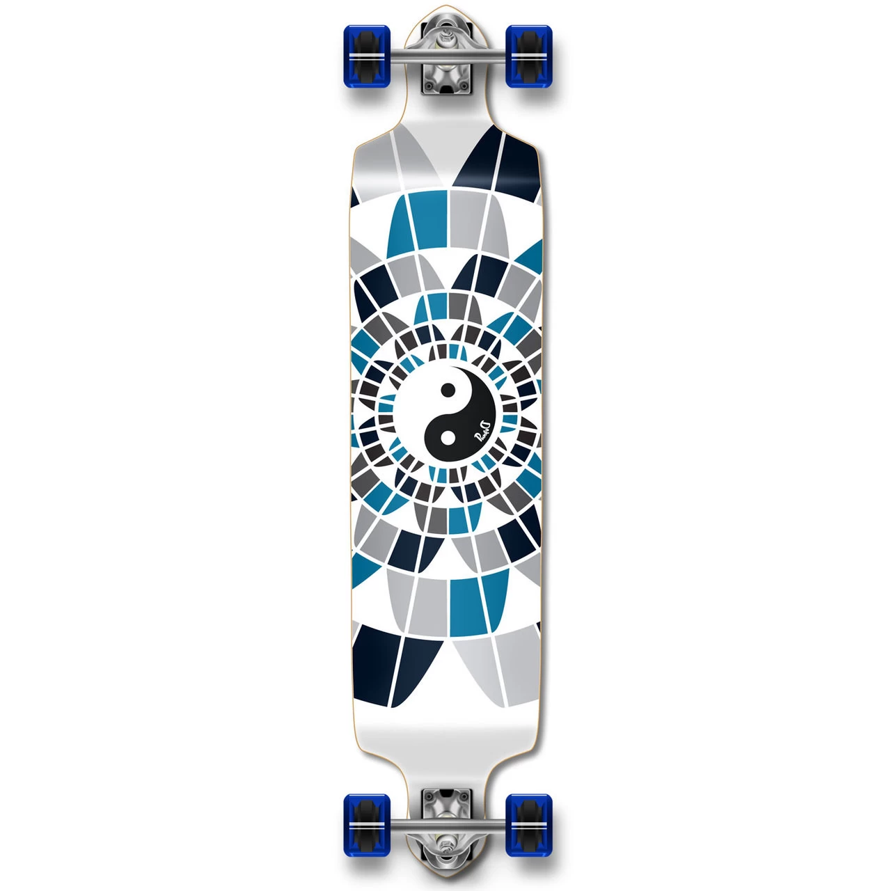 YOCAHER Drop Down Yin Yang Longboard Complete 1 YOCAHER Drop Down Yin Yang Longboard Complete