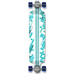 YOCAHER Drop Down White Digital Wave Longboard Complete