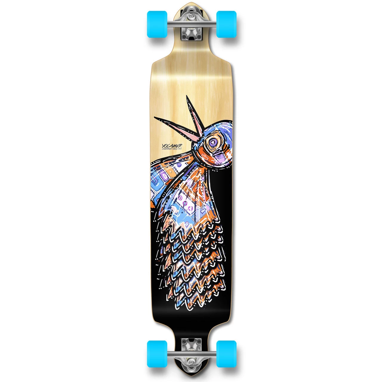 YOCAHER Drop Down Longboard Complete - The Bird Natural 1 YOCAHER Drop Down Longboard Complete - The Bird Natural