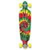 Punked Drop Through Tiedye Rasta Longboard Complete