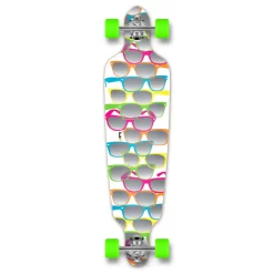 Punked Drop Through Longboard Complete - Shades White