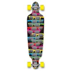 Punked Drop Through Longboard Complete - Shades Black