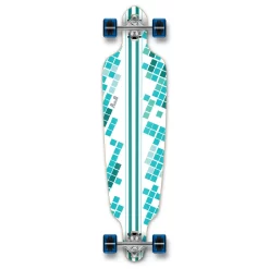 Punked Drop Through White Digital Wave Longboard Complete