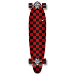 Kicktail Longboard Complete - Checker Red
