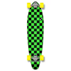 Kicktail Longboard Complete - Checker Green