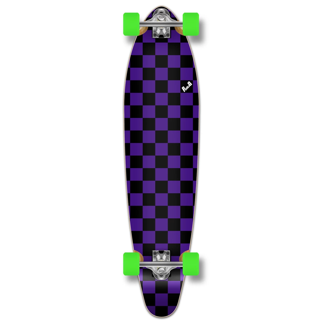 Kicktail Longboard Complete - Checker Purple 1 Kicktail Longboard Complete - Checker Purple