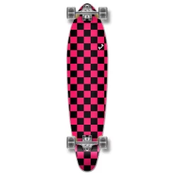 Kicktail Longboard Complete - Checker Pink