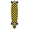 Kicktail Longboard Complete - Checker Yellow