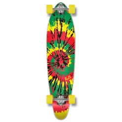 Kicktail Longboard Complete - Tiedye Rasta