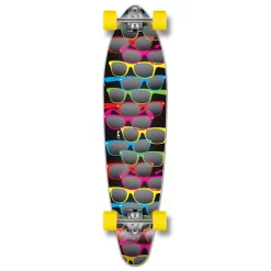 Kicktail Shades Black Longboard Complete