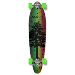 Kicktail Longboard Complete - In The Pines : Rasta