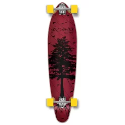 Kicktail Longboard Complete - In The Pines : Red