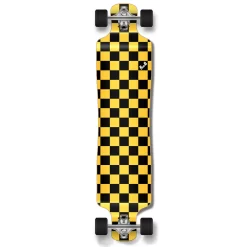 Lowrider Longboard Complete - Checker Yellow